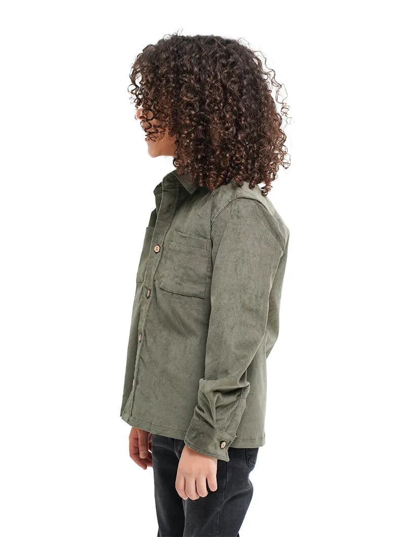 Chemise en velours garçon